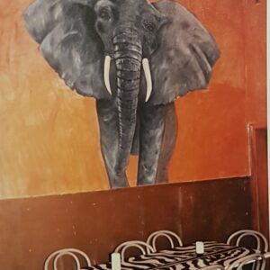 Muurschildering Olifant